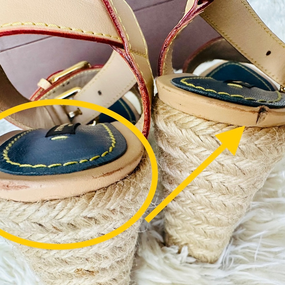 Authentic Louis Vuitton Wedge Sandals - Picture 6 of 12